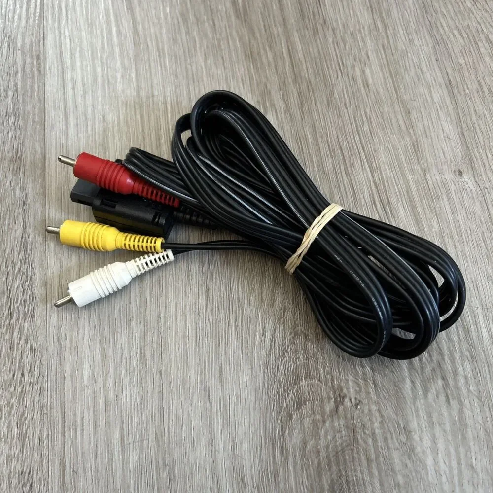Official Super Nintendo SNES Gamecube N64 AV Video Cable RCA Black OEM Works
